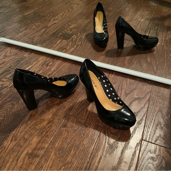 Madden Girl Black PATENT Leather Pumps with Platform - Picture 8 of 14